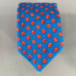 ADAM KIMMEL Red Blue Dice Cotton Skinny Tie
